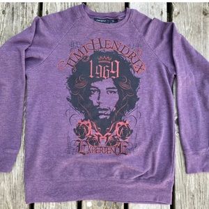 Jimi Hendrix brand purple pullover retro sweatshirt | size small/medium
